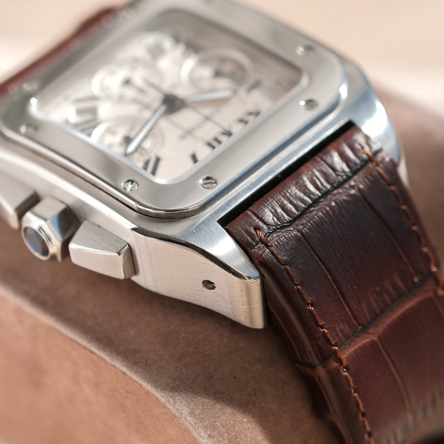 2006 Santos 100 XL chronograph ref 2740, Box & Papers.