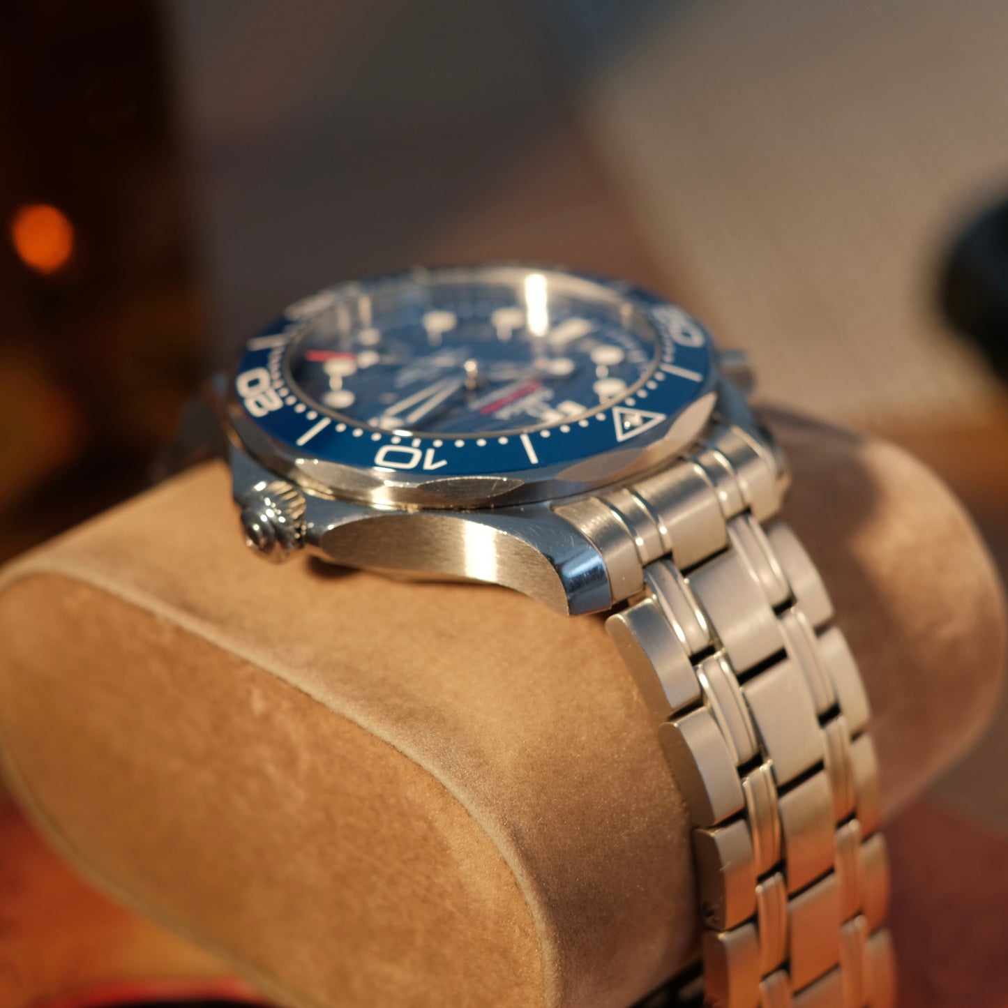 2019 Seamaster Professional Ceramic Blue on Bracelet, Box & Papers.