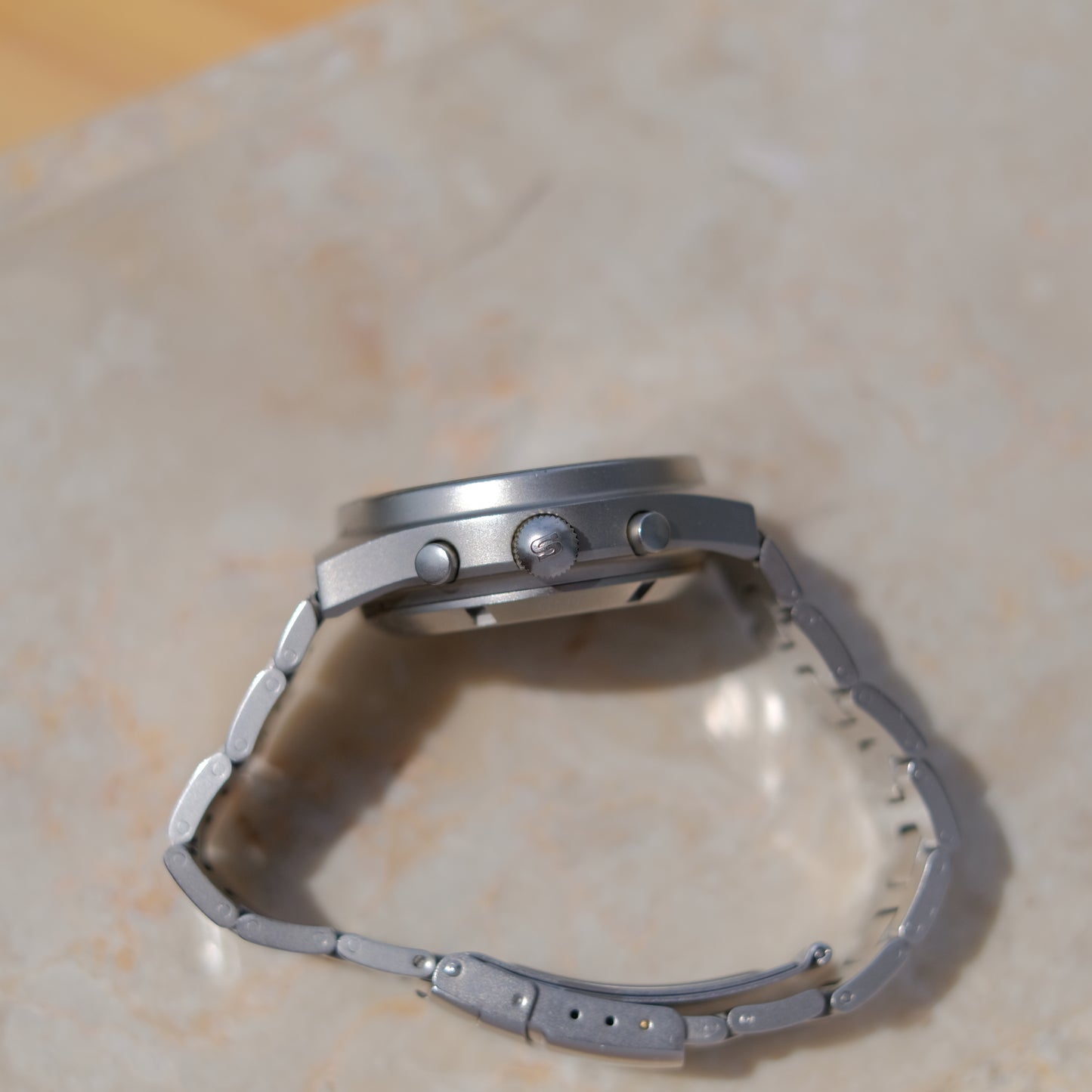 1990’s Sinn 144 ST Chronograph GMT, Pumpkin Tritium Patina.