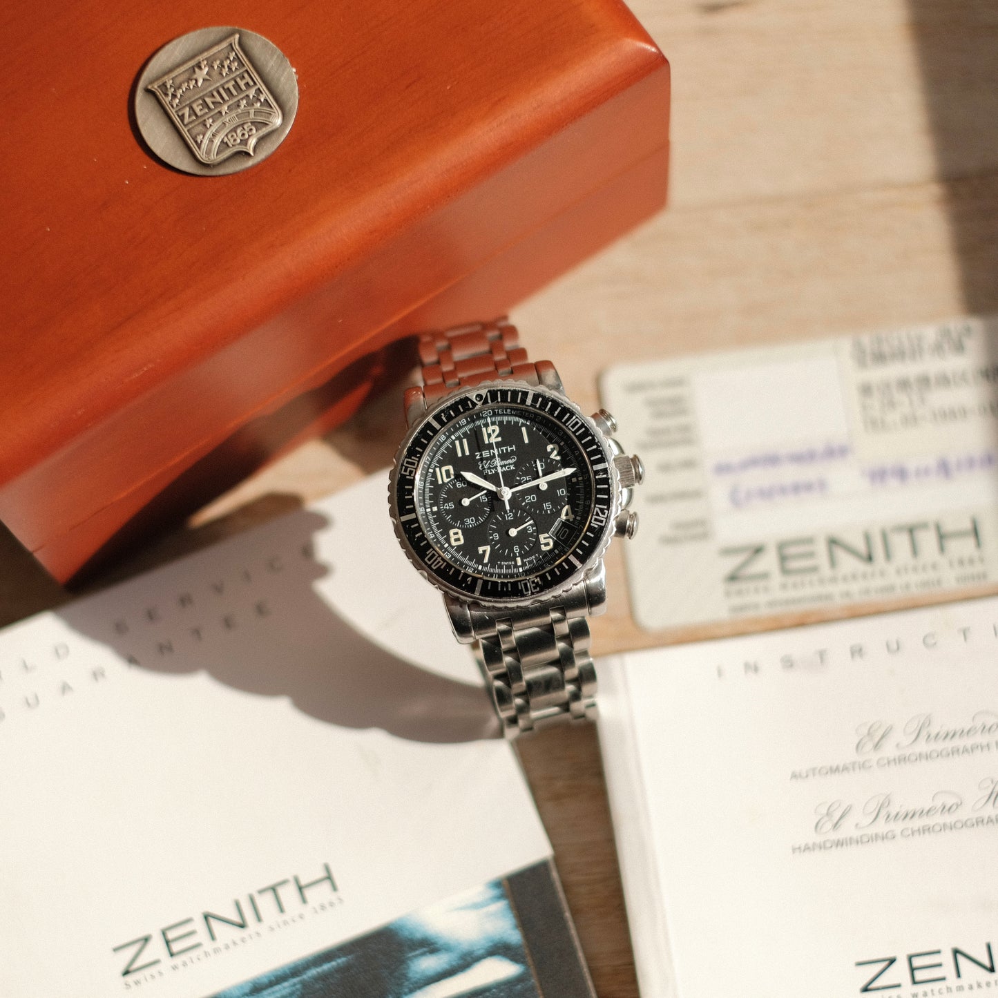 1999 Zenith El Primero Flyback Rainbow Chronograph, Full set!