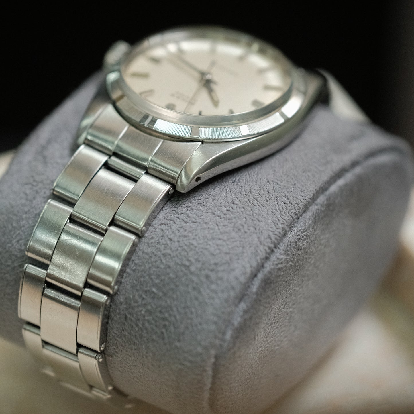 1970 Oyster Perpetual 34 ‘linen dial’ ref 6427, Box & Papers.