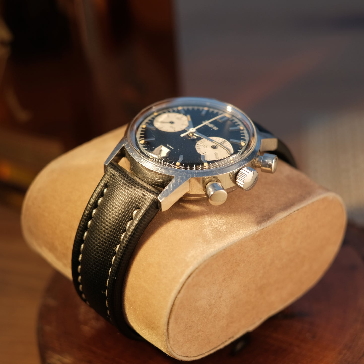 Circa 1960’s Reverse Panda Chronograph ref 7823 “Poor man’s Carrera”, Watch Only & Exceptional Condition!