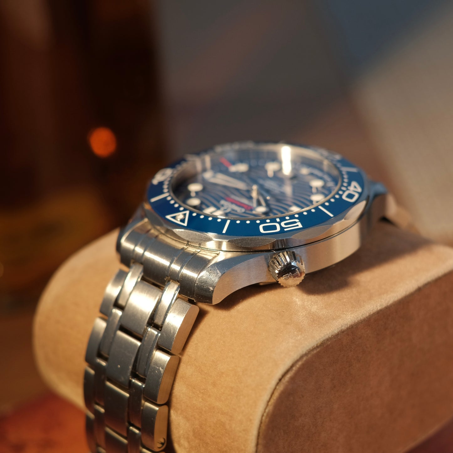 2019 Seamaster Professional Ceramic Blue on Bracelet, Box & Papers.