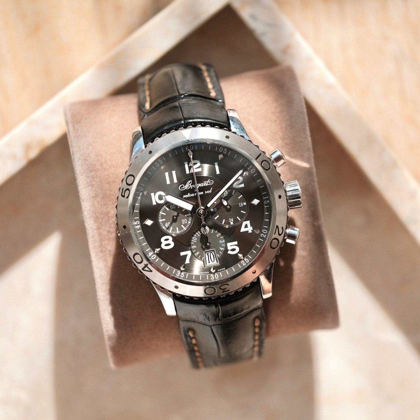 Type XXI Transatlantique Chronograph, Ref 3810ST with Travel Case.