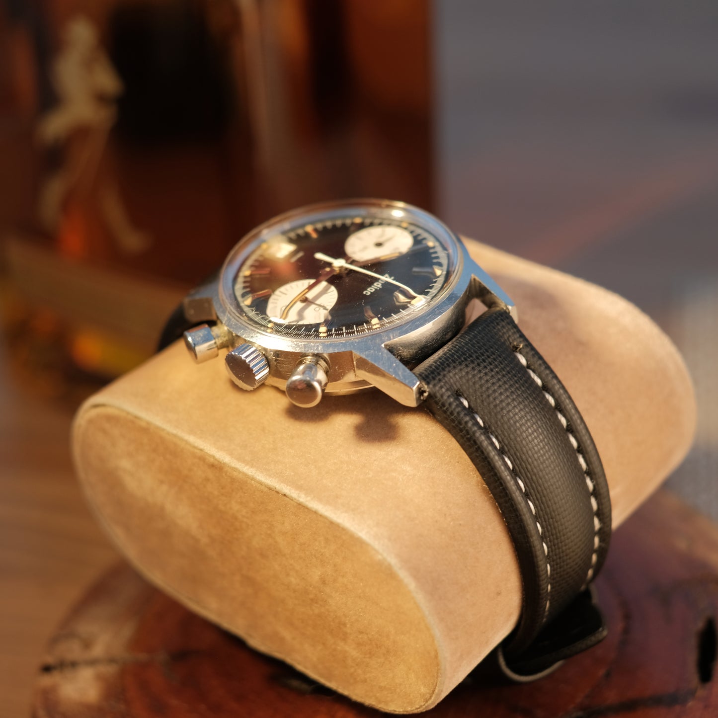 Circa 1960’s Reverse Panda Chronograph ref 7823 “Poor man’s Carrera”, Watch Only & Exceptional Condition!