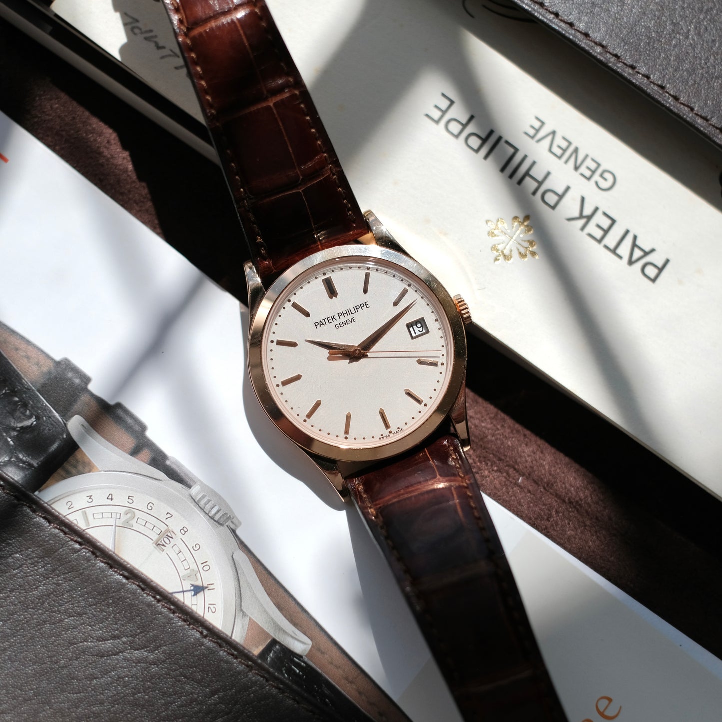 2008 Calatrava 5296R Rose Gold, Box & Papers