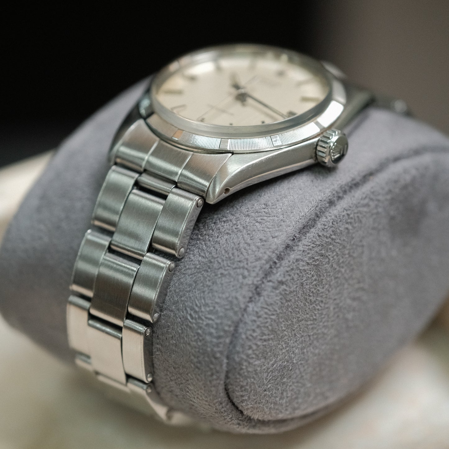 1970 Oyster Perpetual 34 ‘linen dial’ ref 6427, Box & Papers.