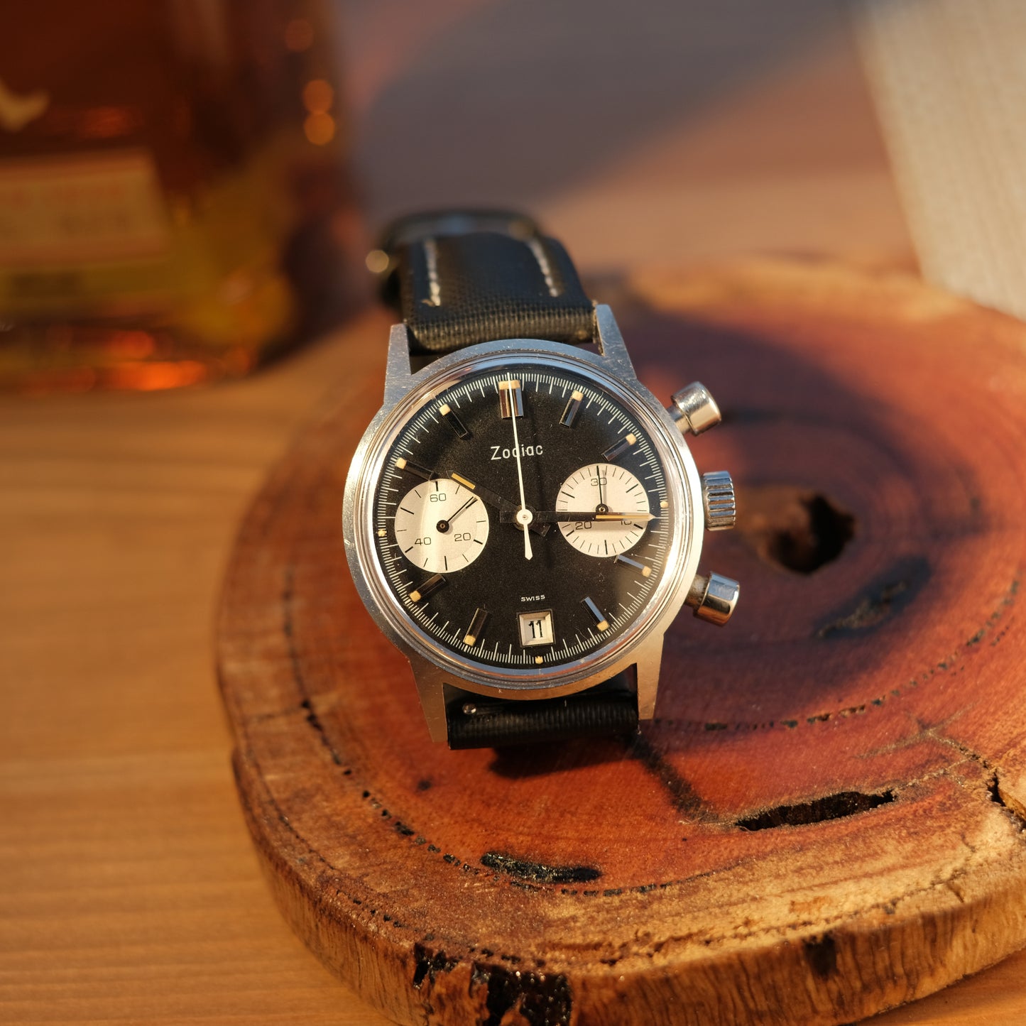 Circa 1960’s Reverse Panda Chronograph ref 7823 “Poor man’s Carrera”, Watch Only & Exceptional Condition!