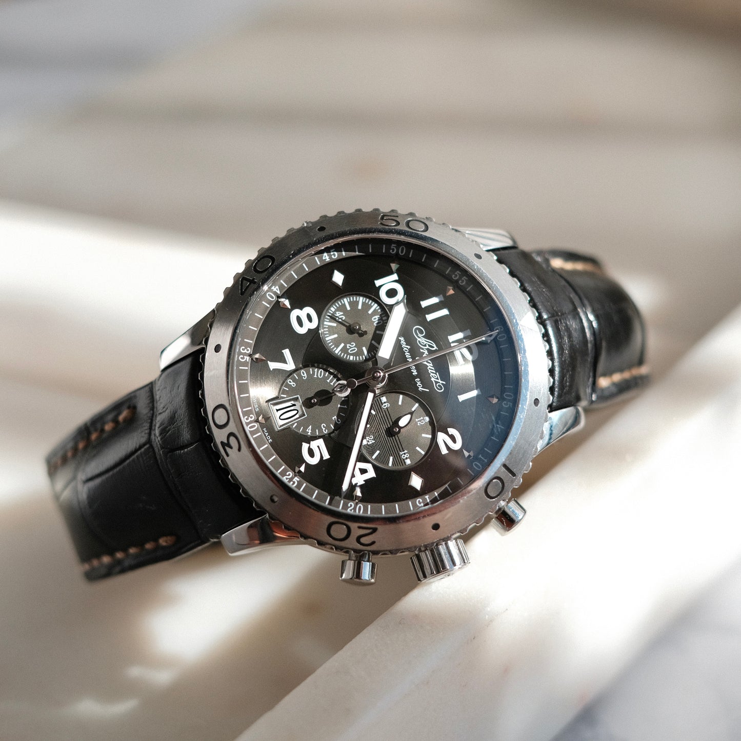 Type XXI Transatlantique Chronograph, Ref 3810ST with Travel Case.