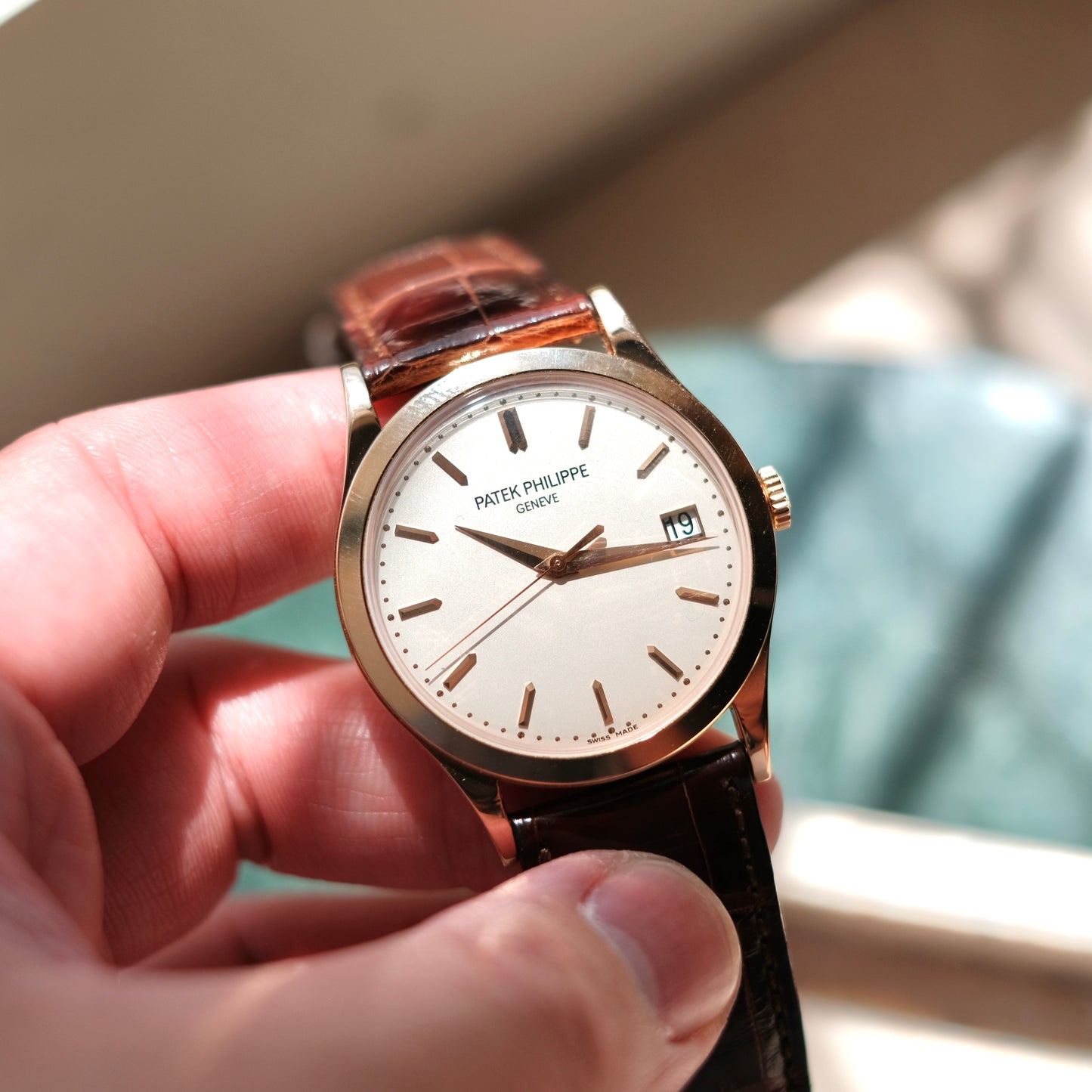2008 Calatrava 5296R Rose Gold, Box & Papers