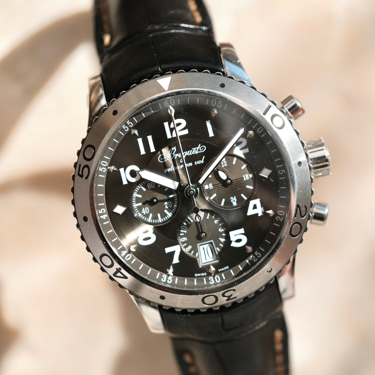 Type XXI Transatlantique Chronograph, Ref 3810ST with Travel Case.