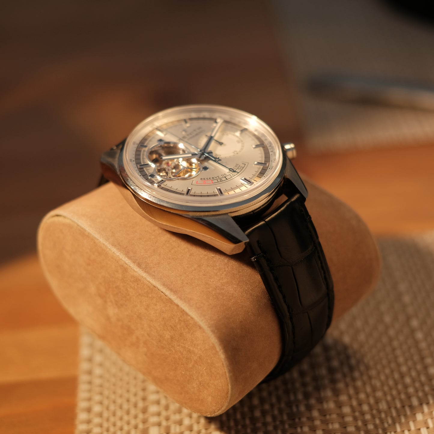 2019 El Primero Chronomaster Open Heart Power Reserve Silver Dial, Ref 03.2080.4021 with Papers.