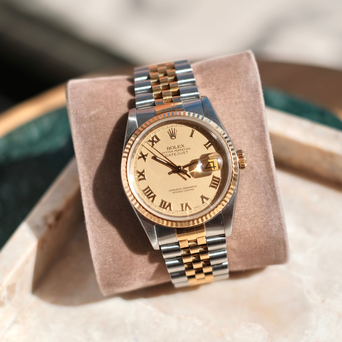 1988 Datejust 36 Two-tone ‘Lemon’ dial with roman numerals, watch only.