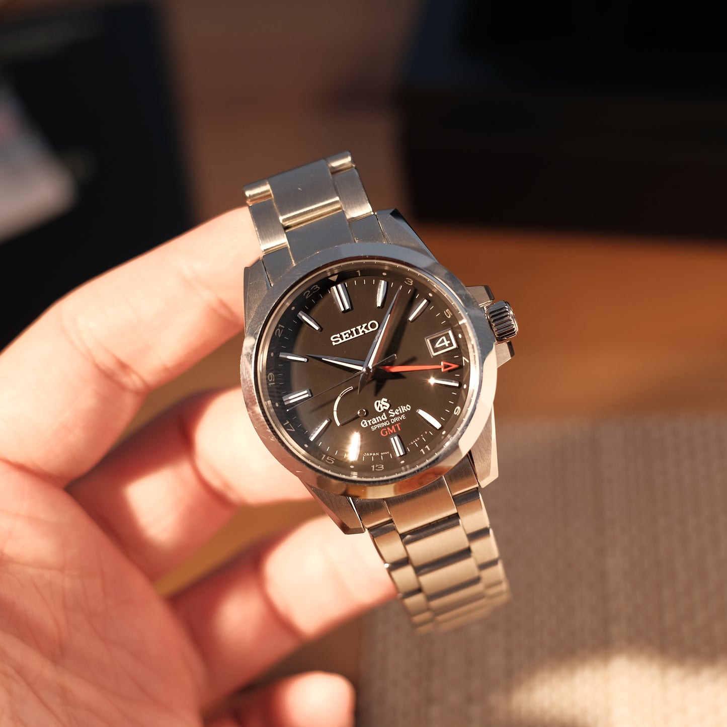 2017 Spring Drive Gmt Ref SBGE013, Box & Papers.