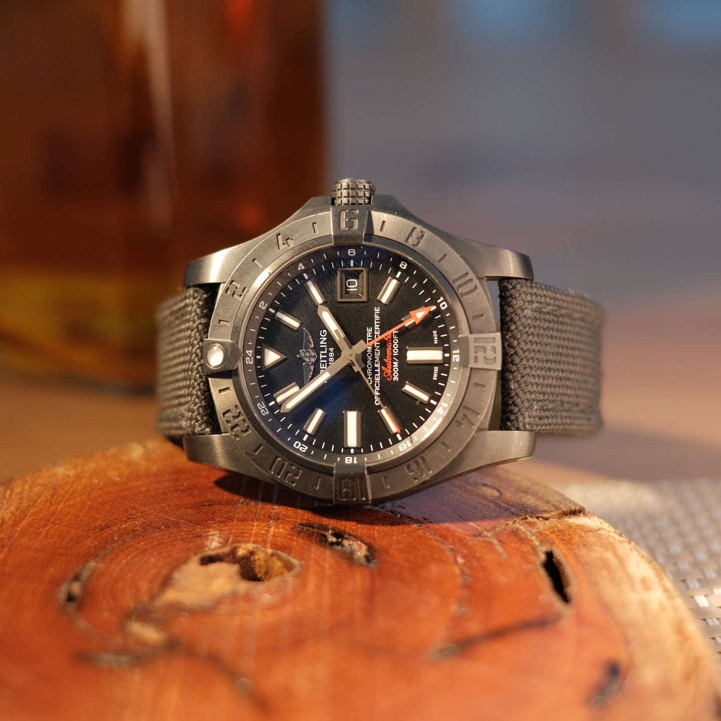 2017 Avenger II GMT Black Steel Volcano Black, Box & Papers.