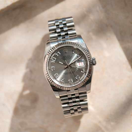 2005 Datejust 36 ref 116234 ‘Concentric Racing’ dial, Box & Papers.