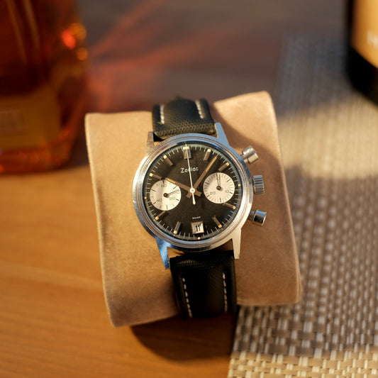 Circa 1960’s Reverse Panda Chronograph ref 7823 “Poor man’s Carrera”, Watch Only & Exceptional Condition!