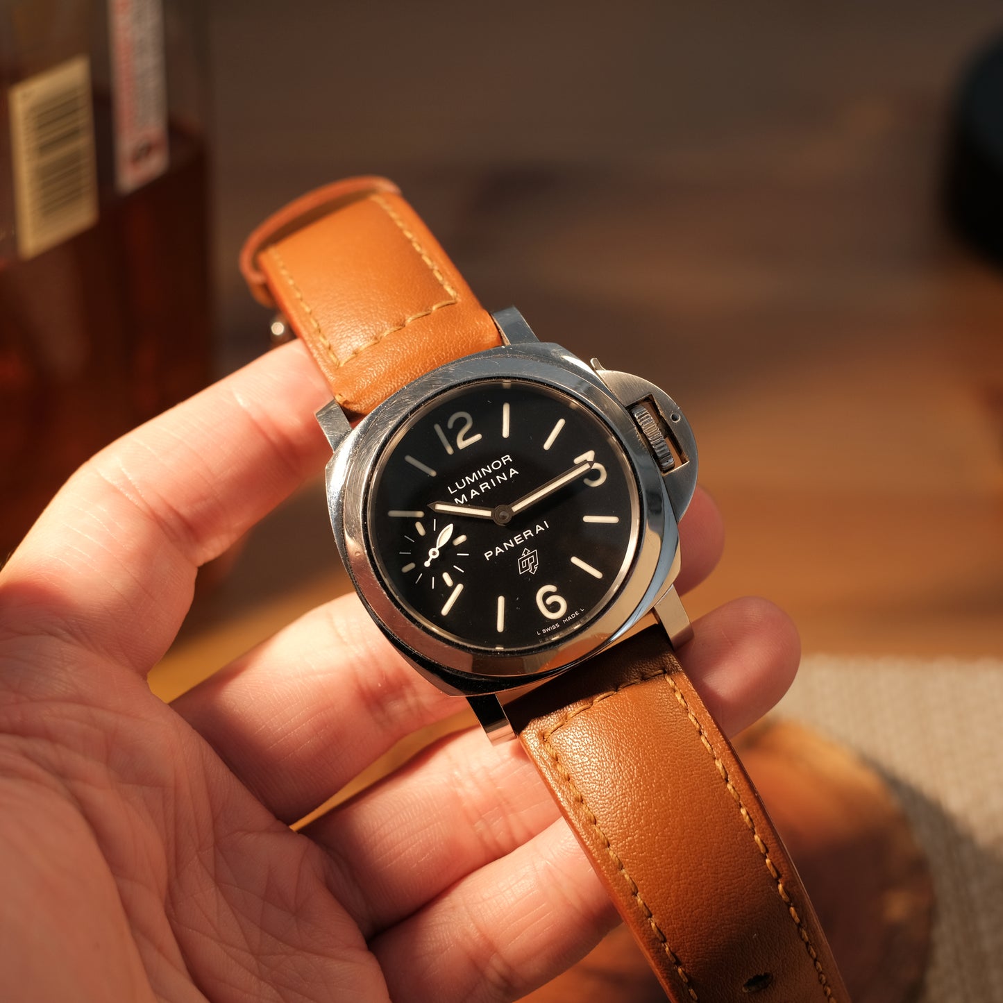 2016 Luminor Marina OP logo Pam0005, Box & Papers.