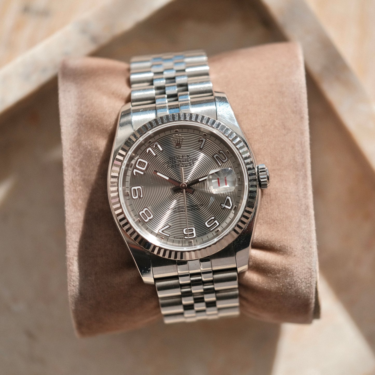 2005 Datejust 36 ref 116234 ‘Concentric Racing’ dial, Box & Papers.