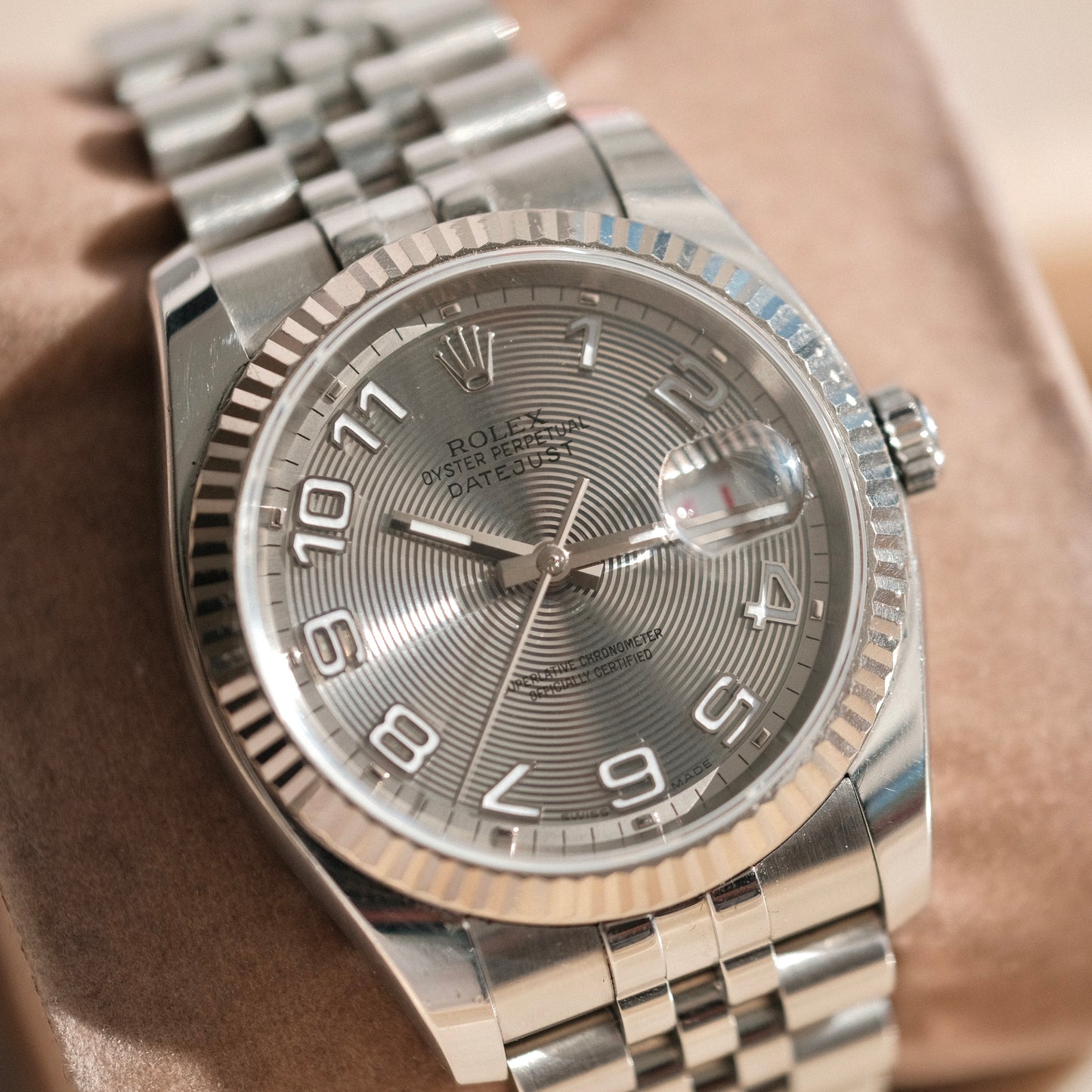 2005 Datejust 36 ref 116234 ‘Concentric Racing’ dial, Box & Papers.