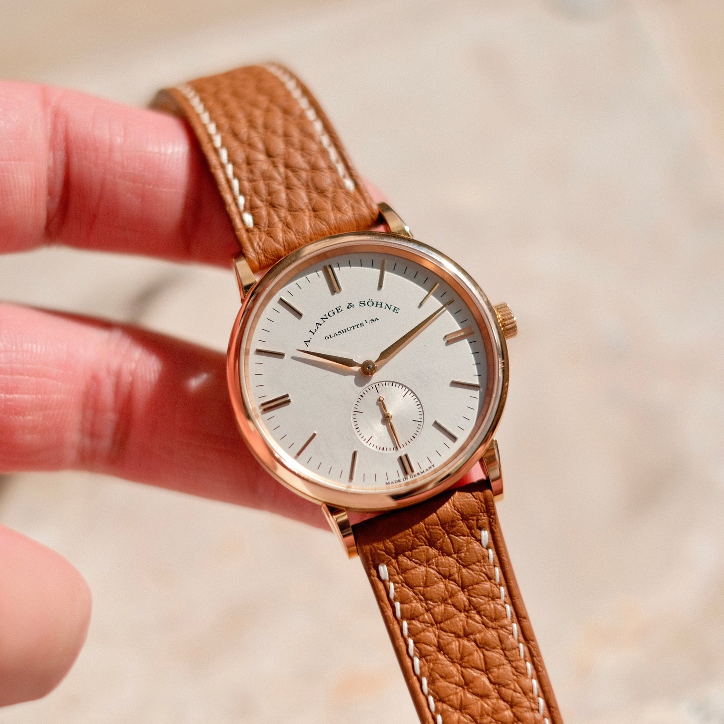 2018 Saxonia 35mm 18k Rose Gold, Box & Papers.