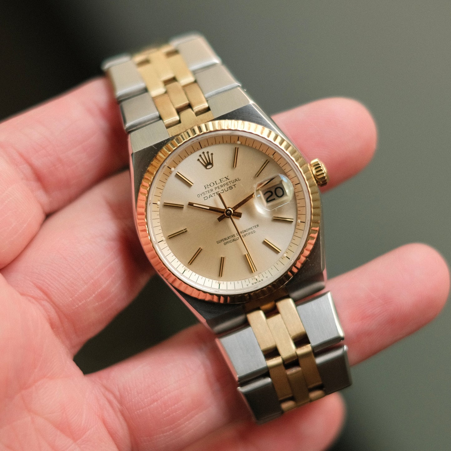 1976 Datejust 1630 pre-Oysterquartz; Extremely rare reference with RSC card.