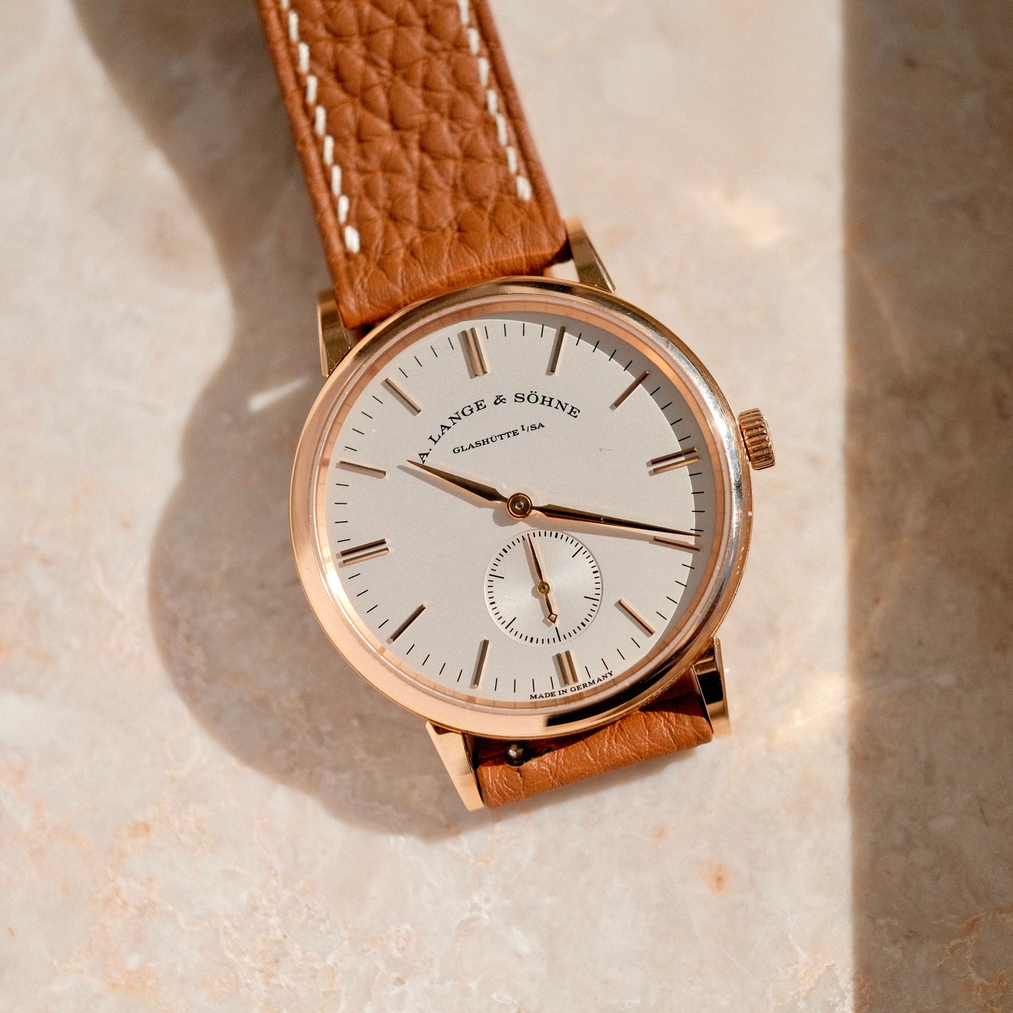 2018 Saxonia 35mm 18k Rose Gold, Box & Papers.