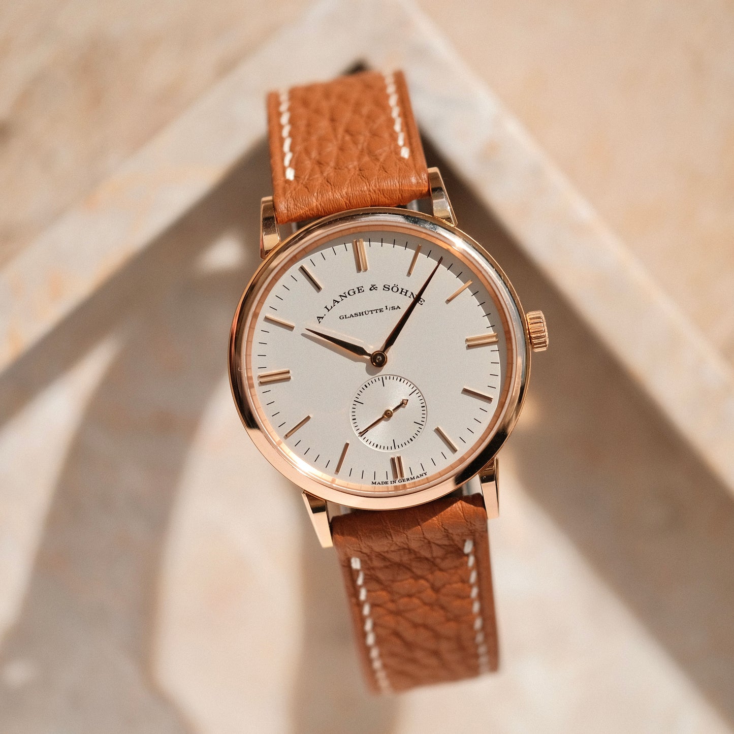 2018 Saxonia 35mm 18k Rose Gold, Box & Papers.