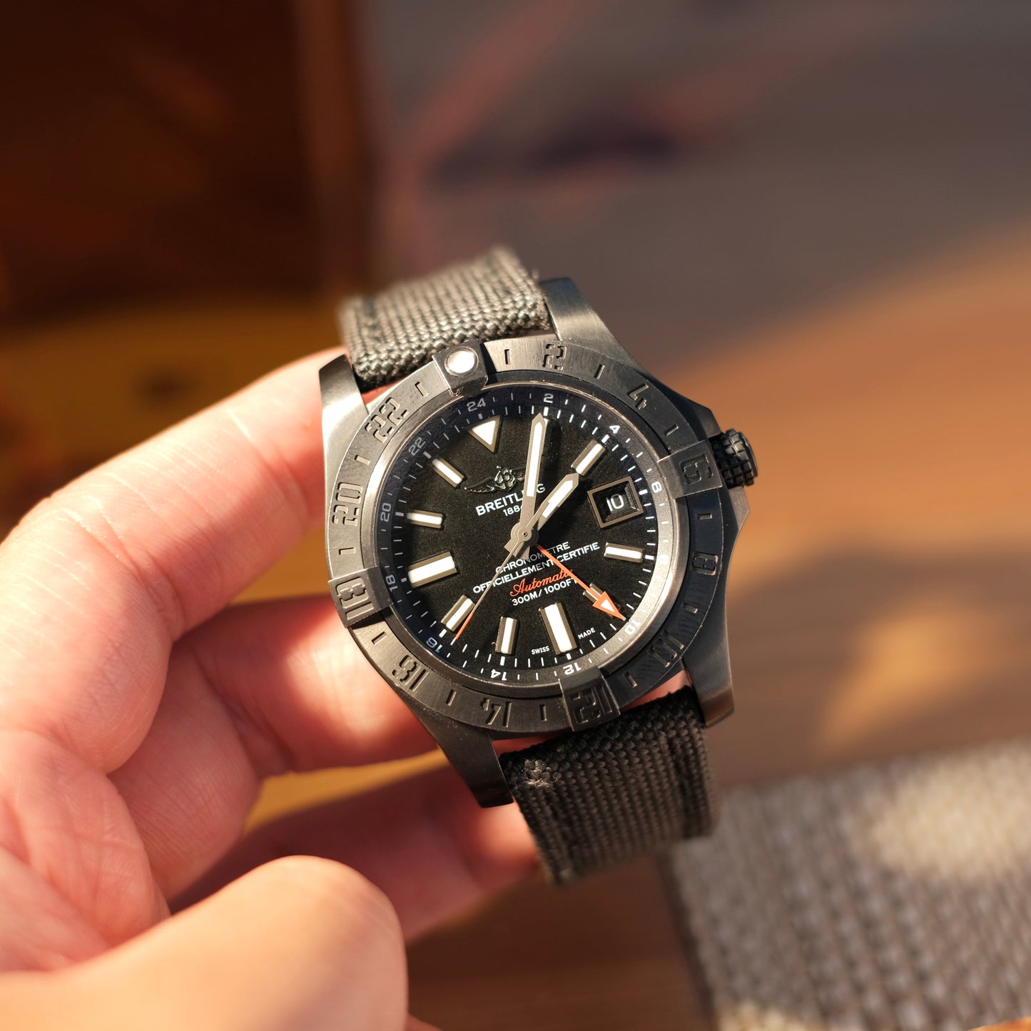 2017 Avenger II GMT Black Steel Volcano Black, Box & Papers.