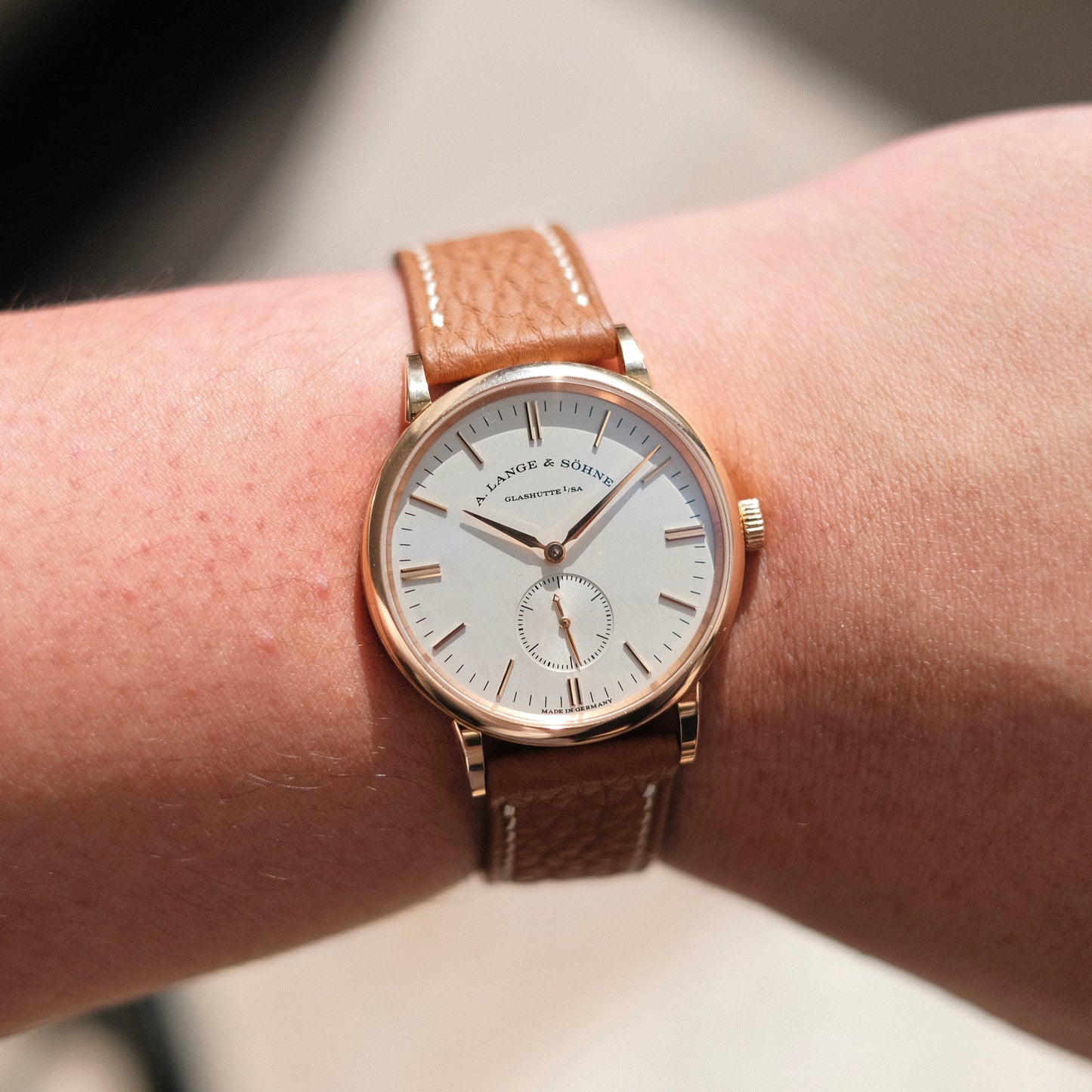 2018 Saxonia 35mm 18k Rose Gold, Box & Papers.