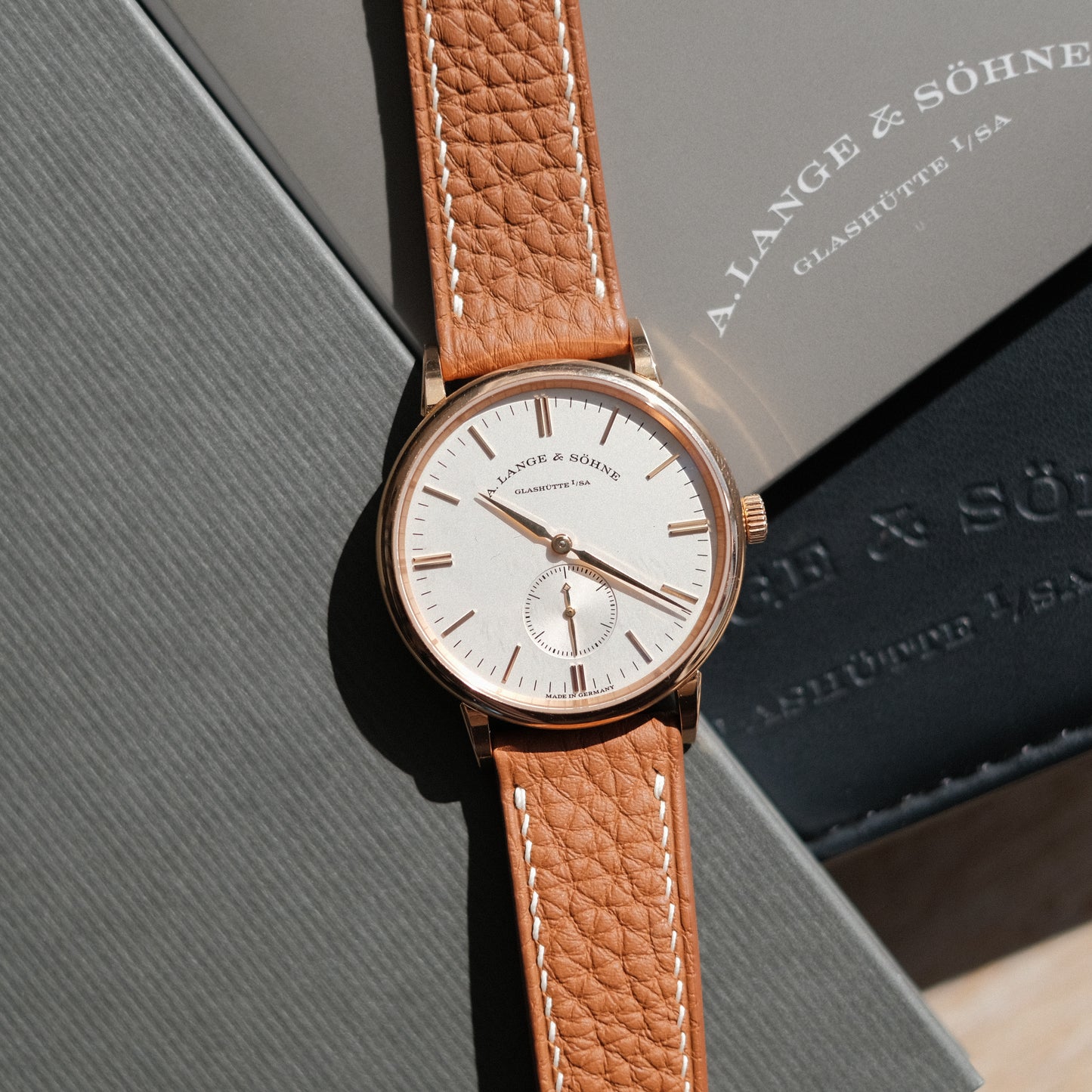 2018 Saxonia 35mm 18k Rose Gold, Box & Papers.