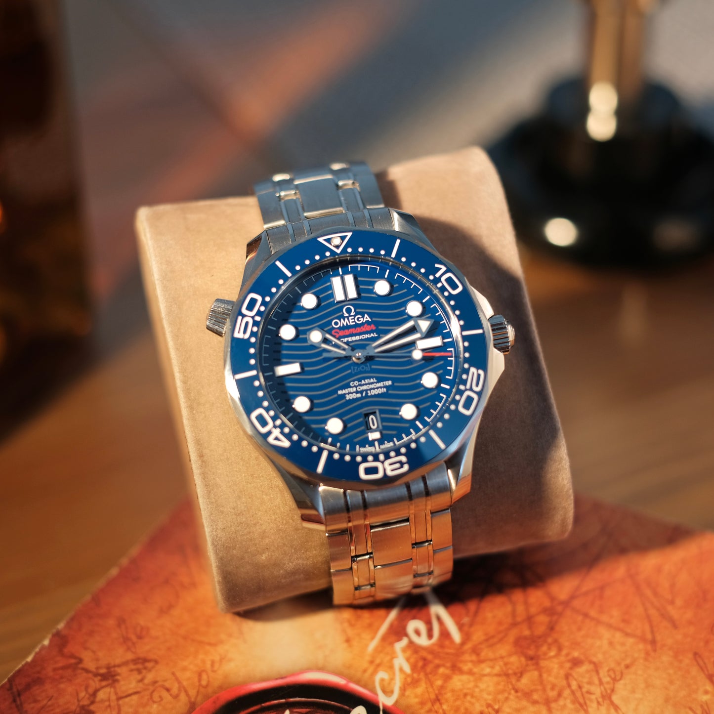 2019 Seamaster Professional Ceramic Blue on Bracelet, Box & Papers.