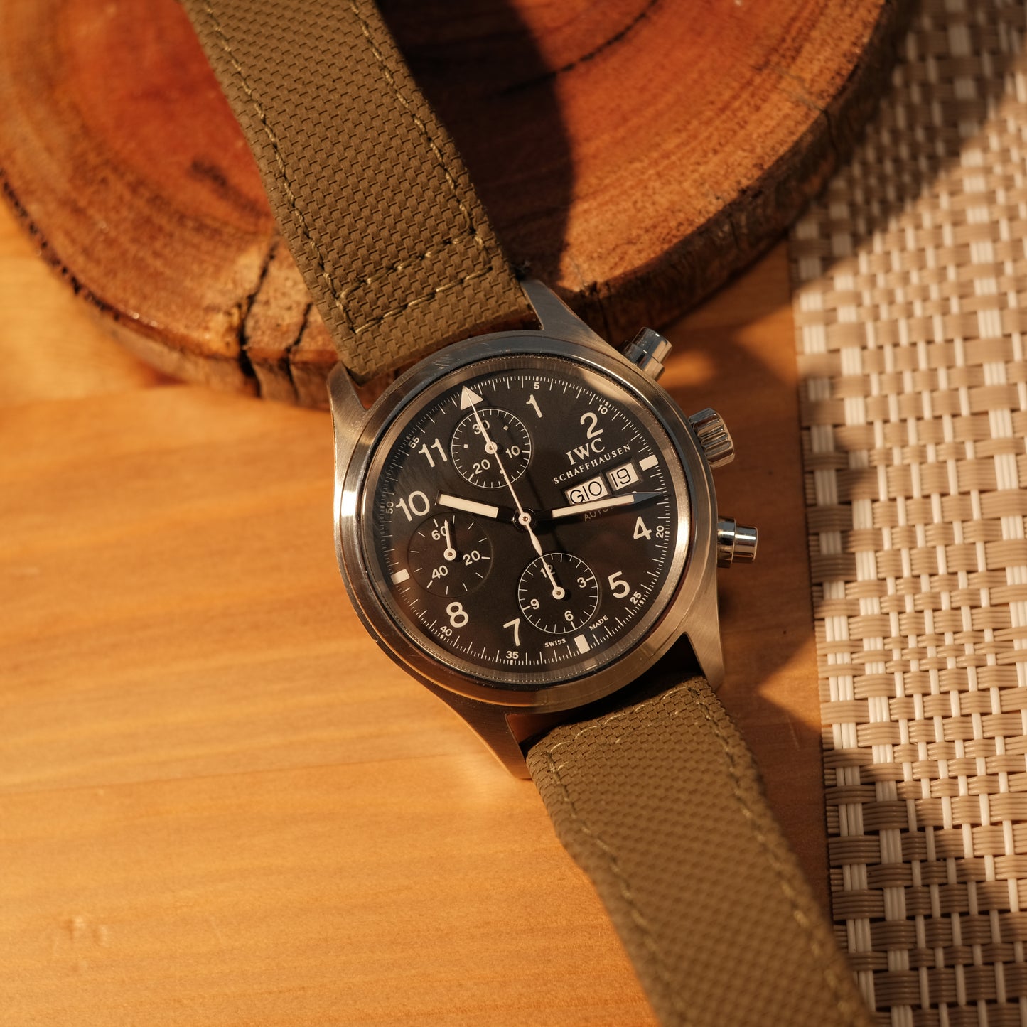 Circa 2000's Pilot’s FliegerChronograph 3706 Italian Market, ref IW370602 with Box.