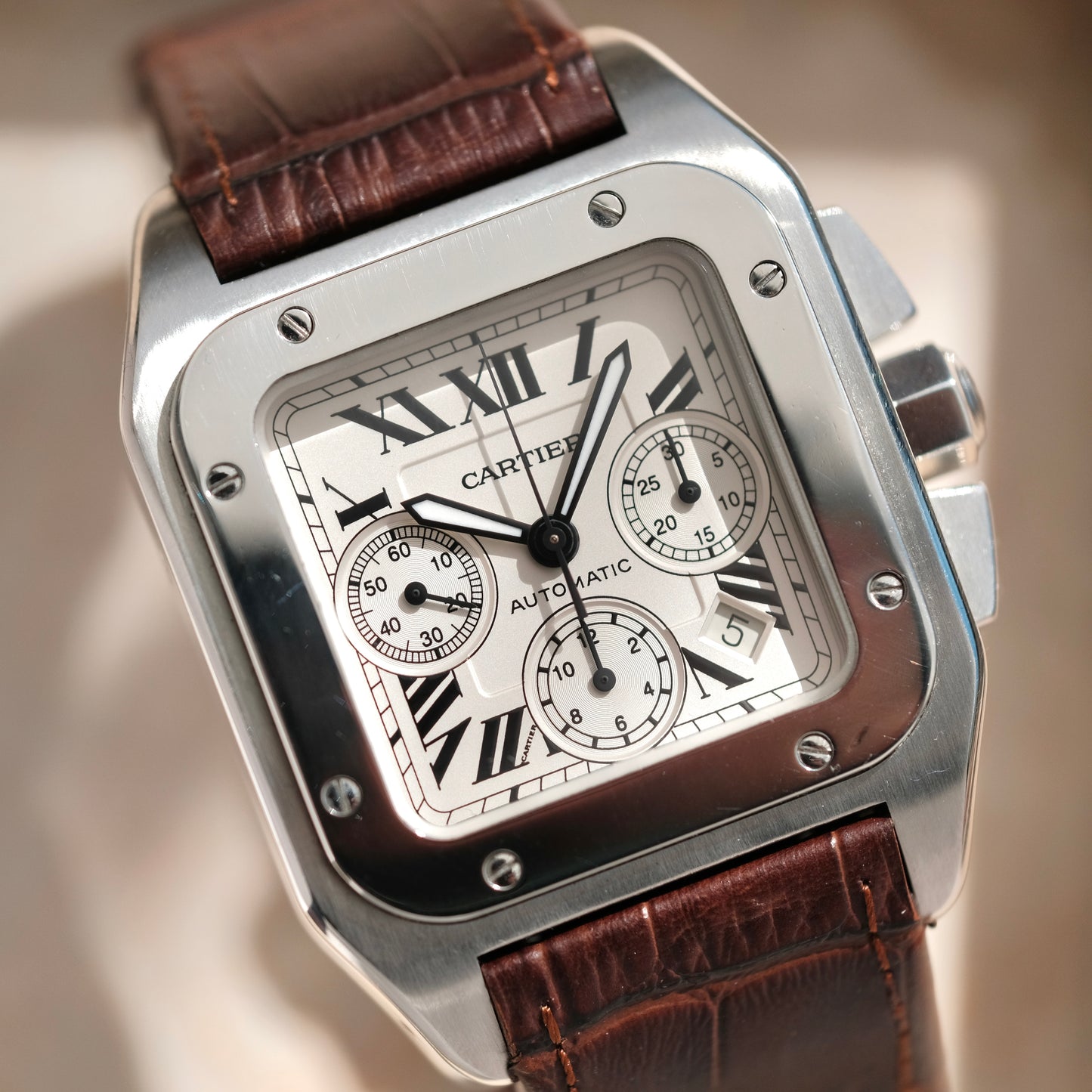 2006 Santos 100 XL chronograph ref 2740, Box & Papers.