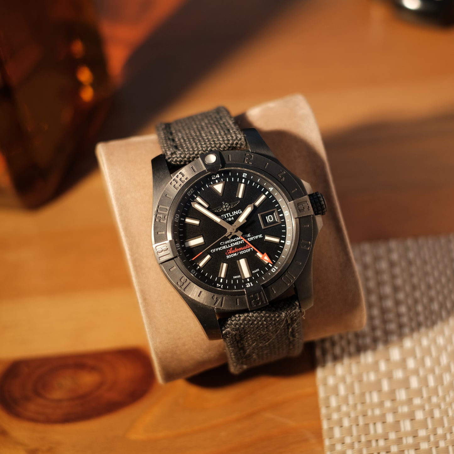 2017 Avenger II GMT Black Steel Volcano Black, Box & Papers.