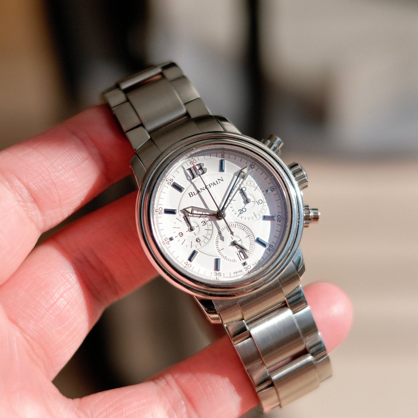 Leman Chronograph Ref 2185 , Frédéric Piguet Movement, with Travel Case.