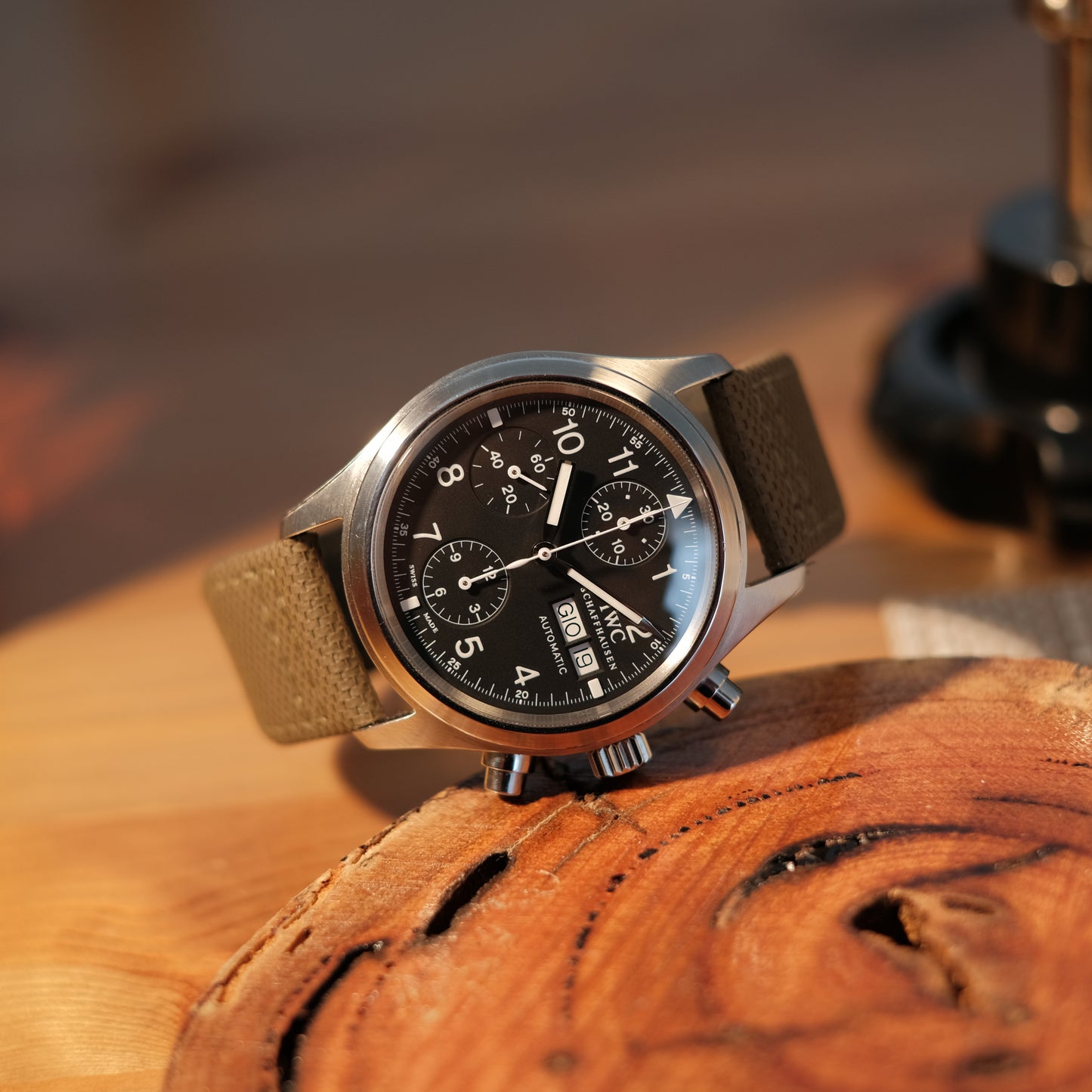 Circa 2000's Pilot’s FliegerChronograph 3706 Italian Market, ref IW370602 with Box.