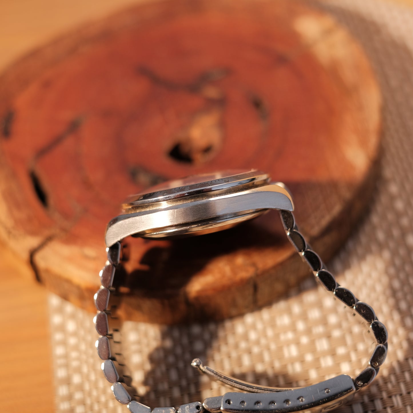 Circa 1990's Speedmaster Date Reverse Panda JDM Creamy Patina, Ref 3511.50 serviced.