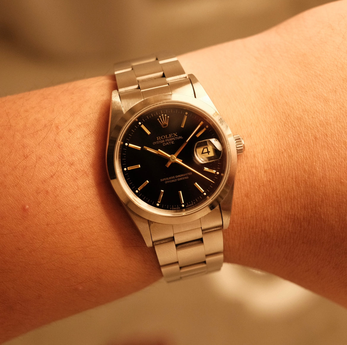 1995 Oyster Perpetual 15200 Black Gilt Dial