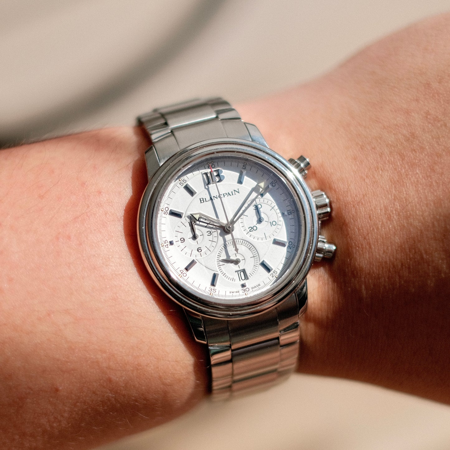 Leman Chronograph Ref 2185 , Frédéric Piguet Movement, with Travel Case.