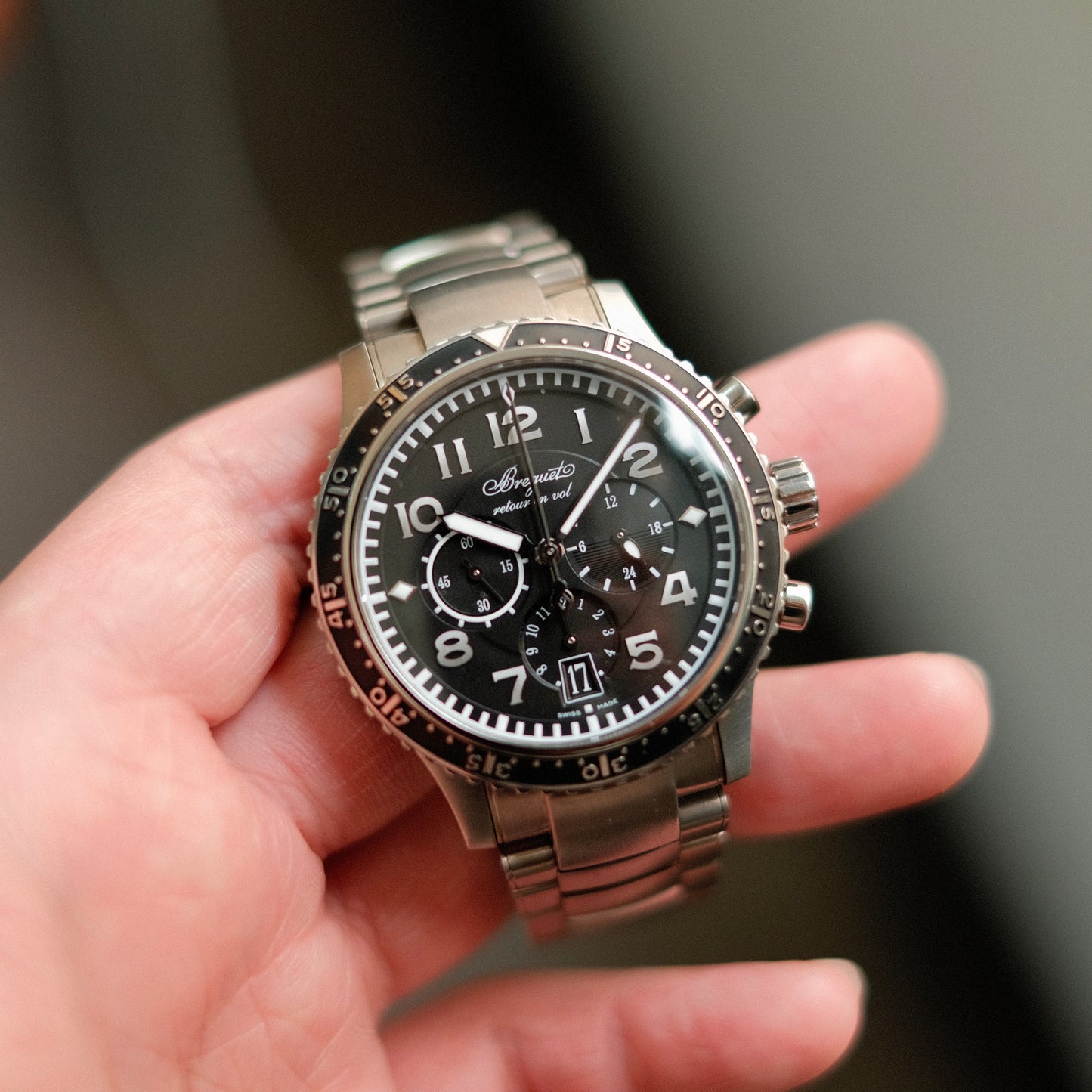 c2015 Type XXI ‘Transatlantique’ titanium, Box & Papers.