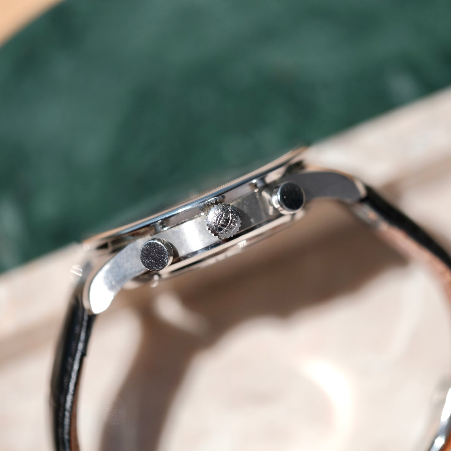 2010 Portugieser Chronograph Black dial ref IW371447, Box & Papers.