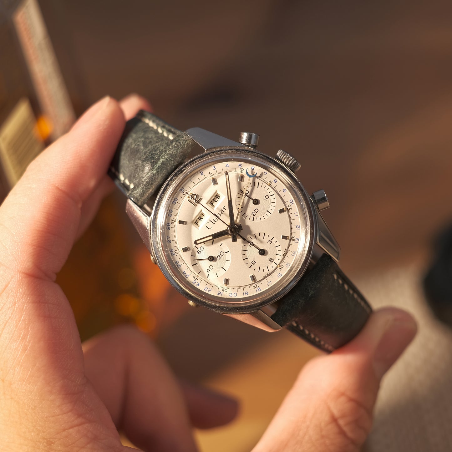 1960’s Triple Date Chronograph Valjoux 72c “Poor man’s Carrera” ref 2547 S.