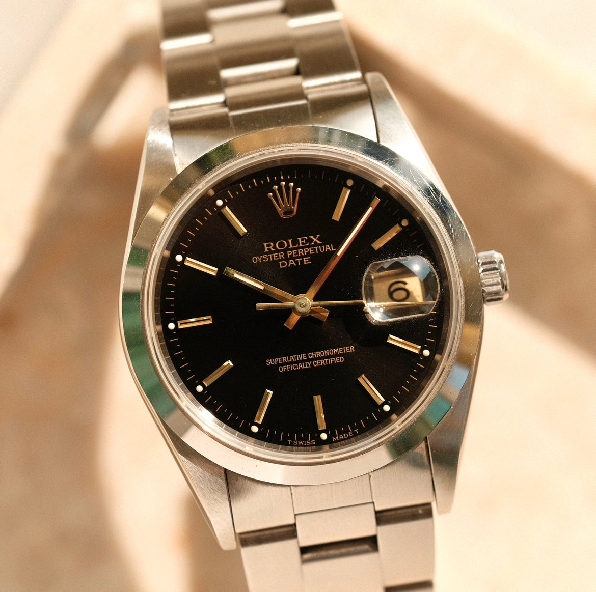 1995 Oyster Perpetual 15200 Black Gilt Dial