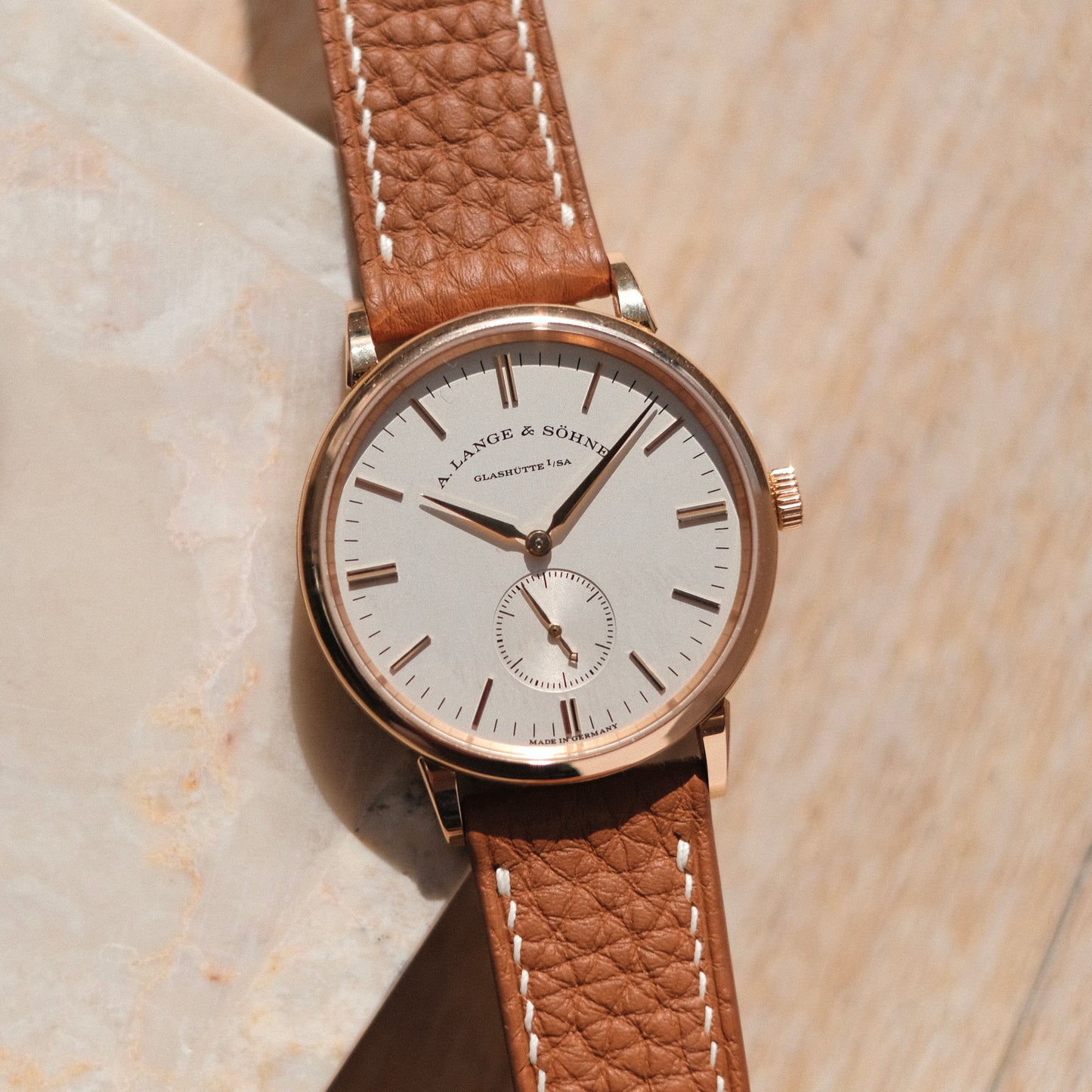 2018 Saxonia 35mm 18k Rose Gold, Box & Papers.