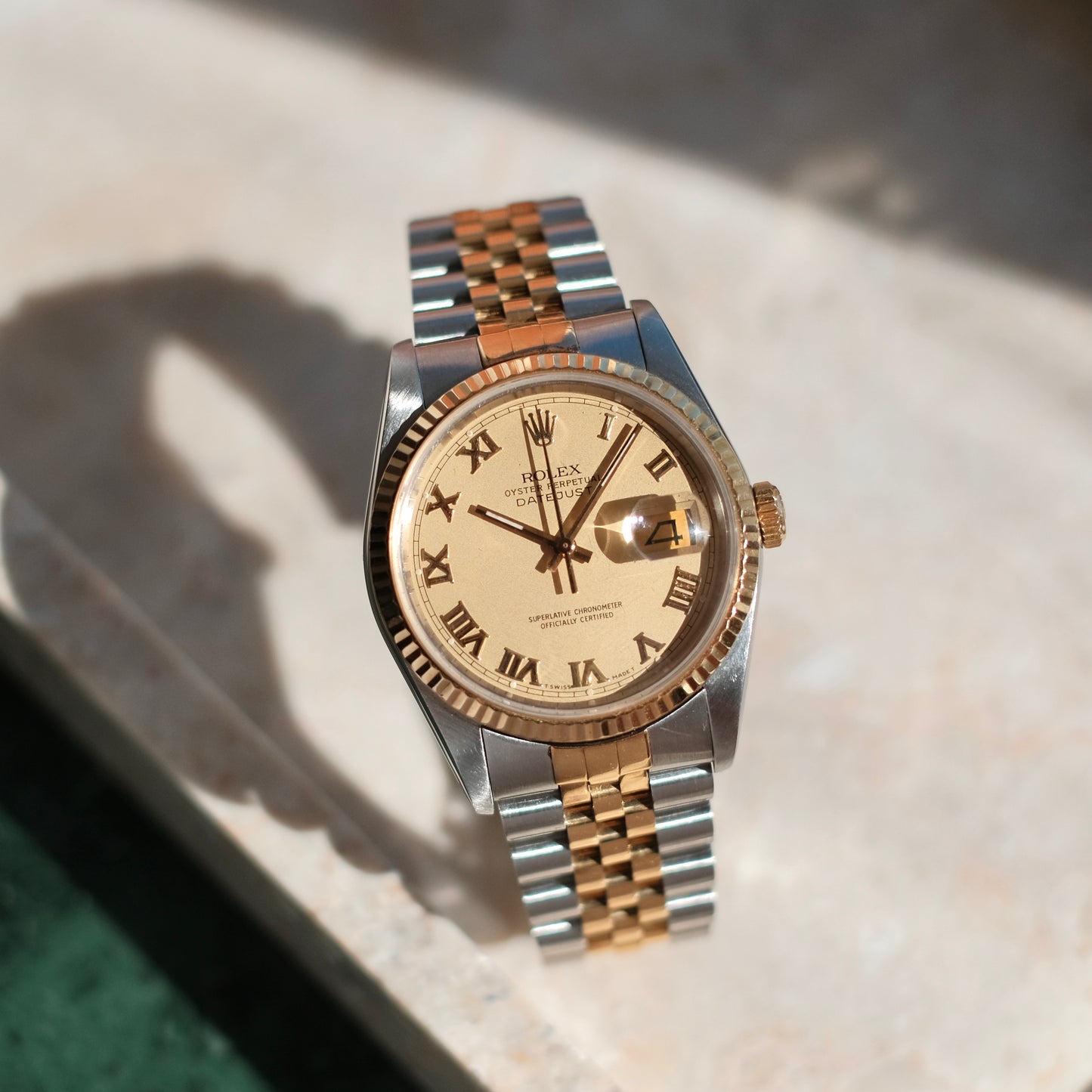 1988 Datejust 36 Two-tone ‘Lemon’ dial with roman numerals, watch only.