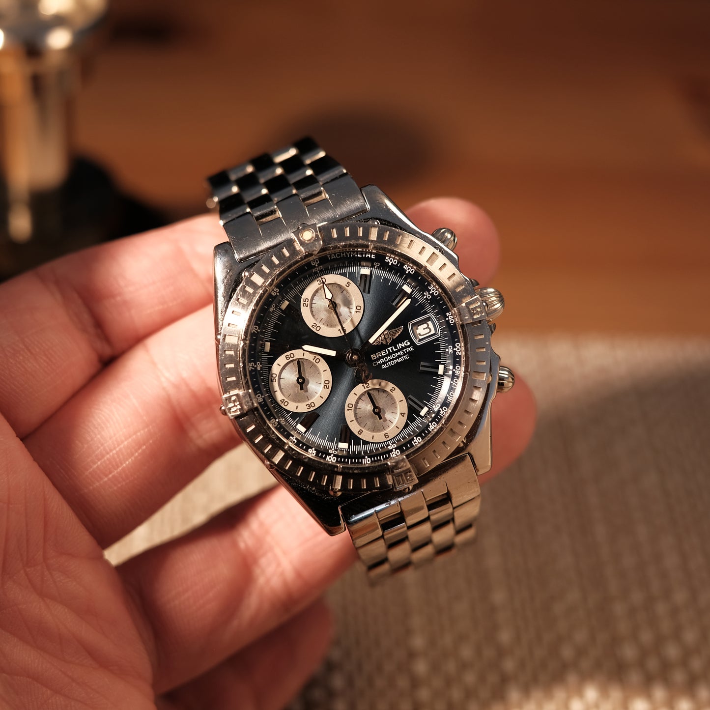 Circa 2000’s Chronomat 39 Blue, Ref A13352.